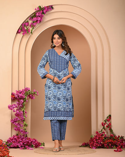 Stunning Kurta and Pant Set with Dupatta For Women Comet Blue Color