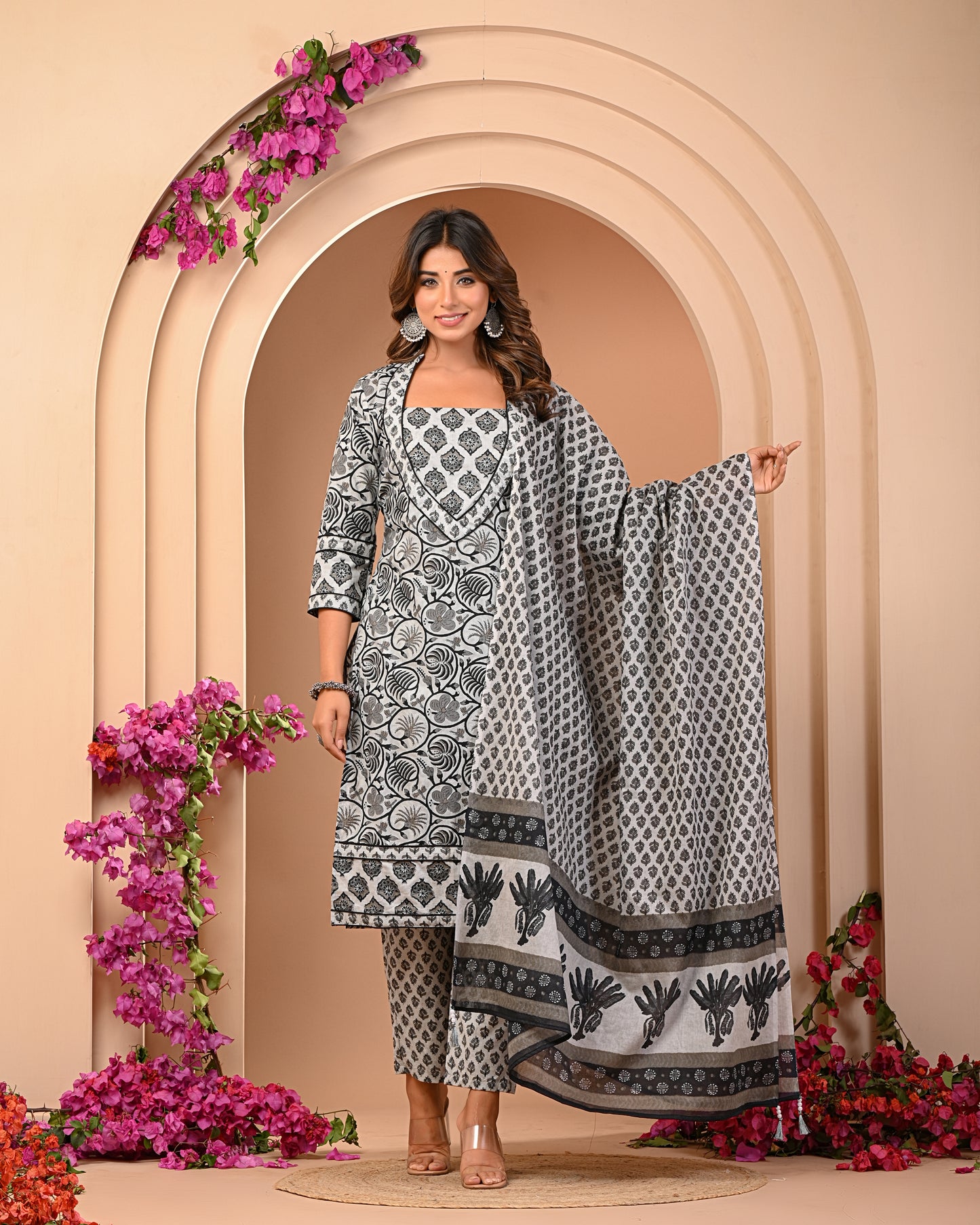 Stunning Kurta and Pant Set with Dupatta For Women Cotton Seed